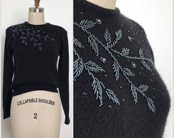 Vintage Beaded Branches Sweater