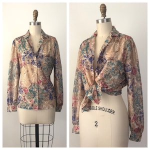 1970s KoKo Knits Blouse | Vintage Lamé Blouse
