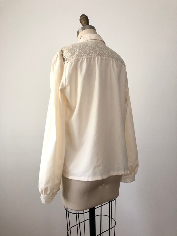 Vintage 70s Emily Blouse | Vintage Cream Blouse - image 7