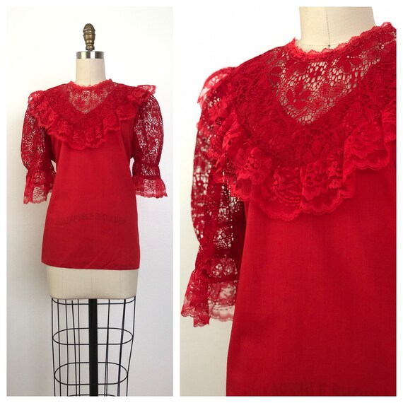Vintage Folklore Lace Blouse