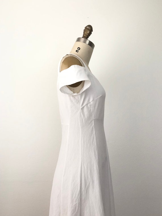 90s Lorena Dress | vintage white sundress - image 4
