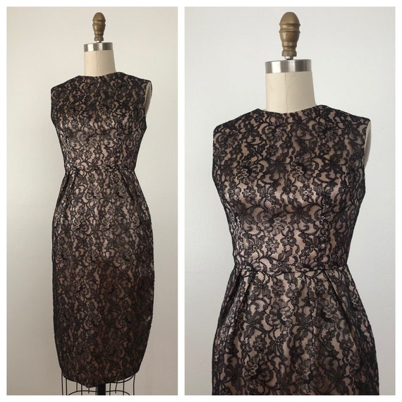 Vintage Luciana Lace Cocktail Dress - image 1