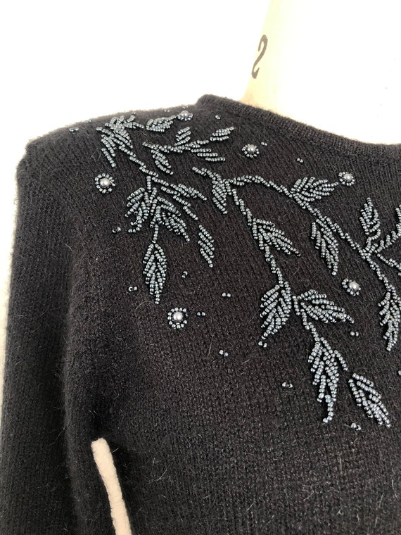 Vintage Beaded Branches Sweater - image 8
