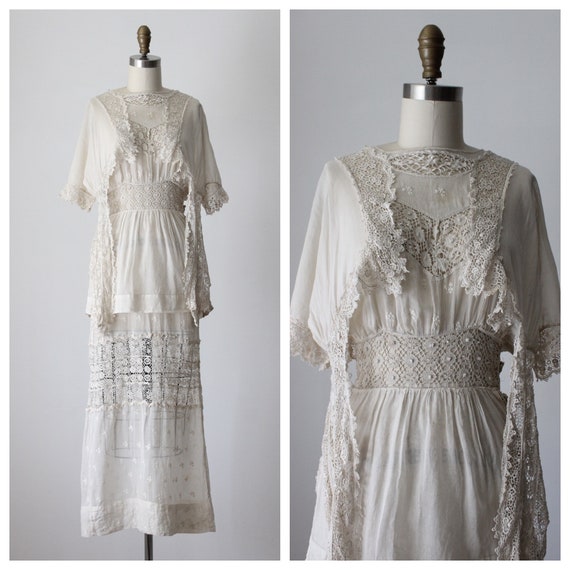 1910 Edwardian Secret Lace Dress