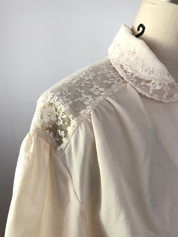 Vintage 70s Emily Blouse | Vintage Cream Blouse - image 9