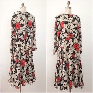 Vintage 80s Kono Dress / Floral Dress
