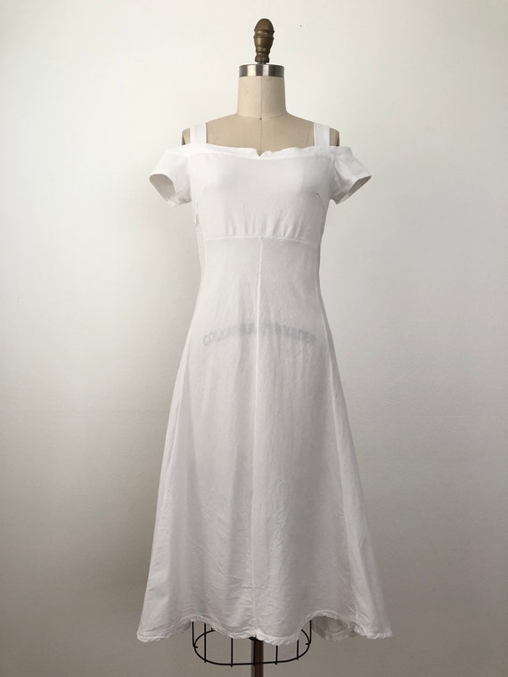 90s Lorena Dress | vintage white sundress - image 10