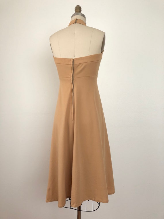 1970s Camel Halter Dress - image 5