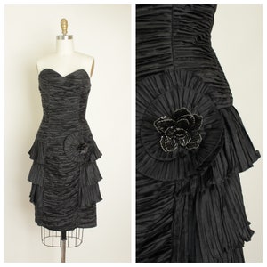 80s Jolie Black Cocktail Dress