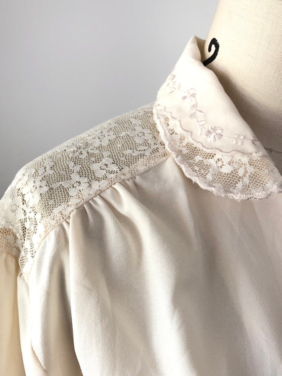 Vintage 70s Emily Blouse | Vintage Cream Blouse - image 5