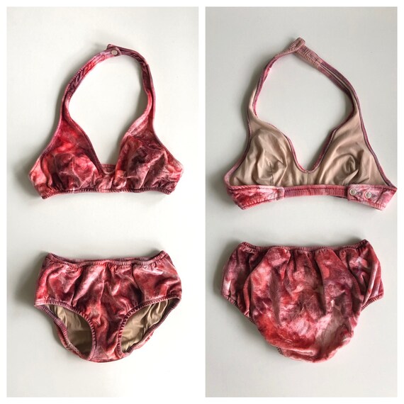 1960s Ombré Velvet Bikini | Vintage swimsuit