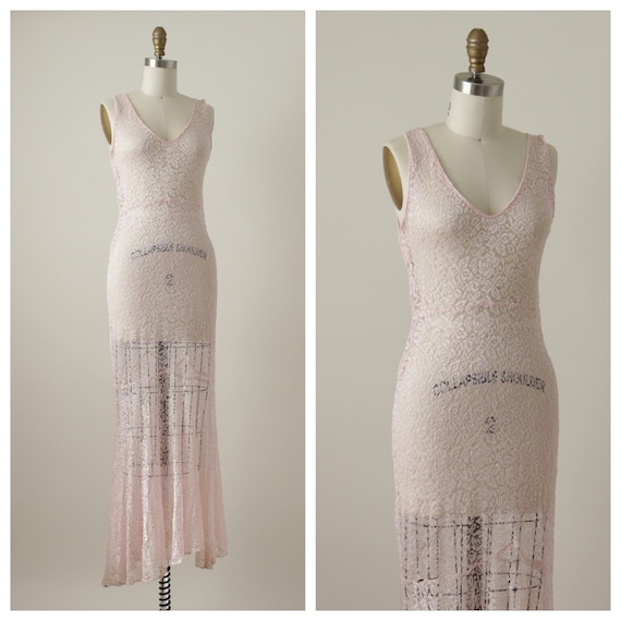 1930s English Roses Bias-cut Dress