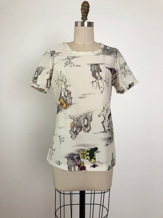 1970s Geisha top | Vintage Novelty Blouse - image 7