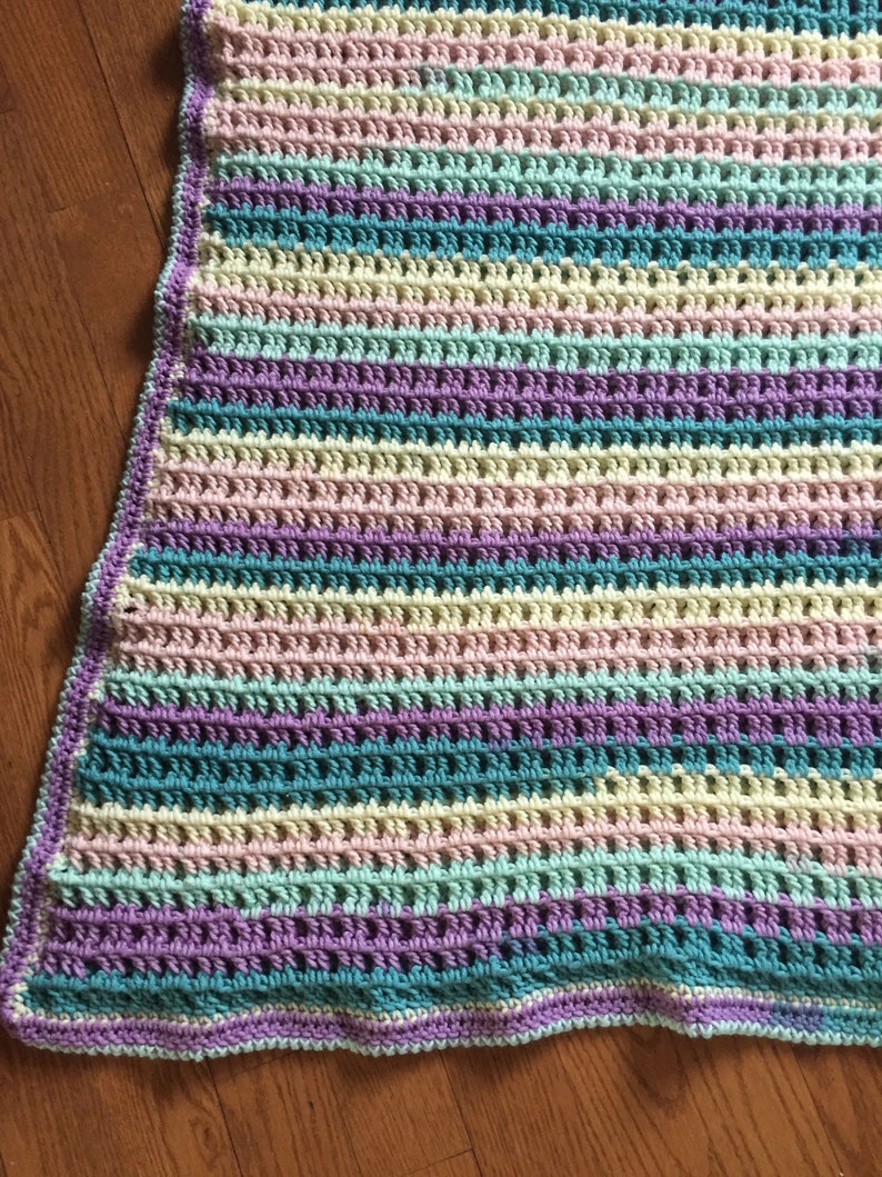 Waffle Stitch Multi-Colored Afghan Bild 4