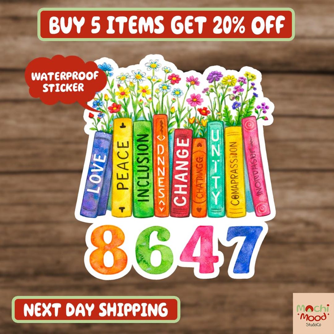 86 47 Sticker, Funny 8647 Anti Ice Sticker, Boho Floral Feminist ...