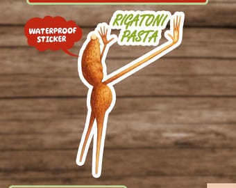 Rigatoni Pasta Marcus the Worm Fandom Sticker, Marcus the Worm Christmas Sticker, Robert Help Marcus The Worm Sticker