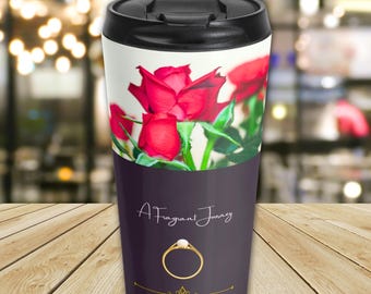 June Birth Flower – Rose × Pearl – Ring Tumbler | June Birthstone Gift, birth flower lover, working tumbler