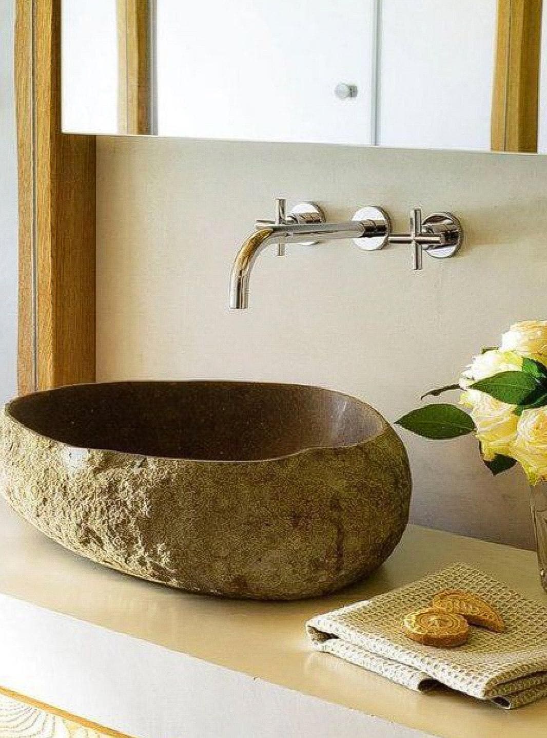Wabi Sabi River Stone Sink | Handcrafted Japandi Natural Stone