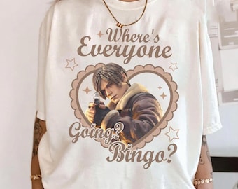 Where Everyone Going Bingo Shirt Resident Evil 9 Requiem Shirt, Leon Kennedy Re Video Game Shirt, Survival Horror Vintage Graphic Tshirt