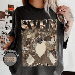Bootleg Disneyland Sven Reindeer Shirt, Disneyland Frozen Elsa Sven Homage Tee, Disneyland Animal Kingdom Vintage Shirt, Retro 90s Tee Bild 5