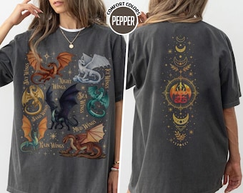 2-sided Wings Of Fire Dragons Sweatshirt, Queen Of Pyrrhia Tshirt, Nightwings Seawings Icewings Shirt, Dragon Lover Gift, Daemon Targaryen
