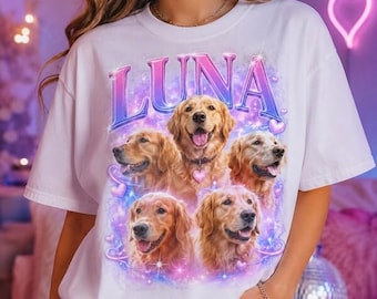 Custom Pet Shirt, Pet Bootleg Shirt, Custom Bootleg Tee Dog, Custom 90S Bootleg Shirt, Personalize Bootleg Tee, Custom Dog Dad Dog Mom Shirt