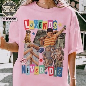 The Sandlot Movie Gift Shirt Heroes Get Remembered Sandlot Baseball, Legends Never Die Shirt, Vintage Movie, Sandlot Great Bambino Fan Tee