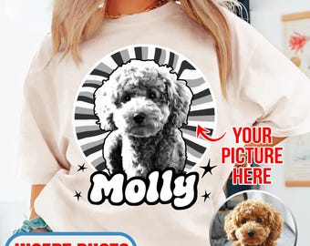 Custom Retro Dog Shirt, Personalized Pet Tee, Custom Photo And Name Gifts Graphic, Rap Dog Shirt, Custom Design Tshirt, Pet Lover Gift