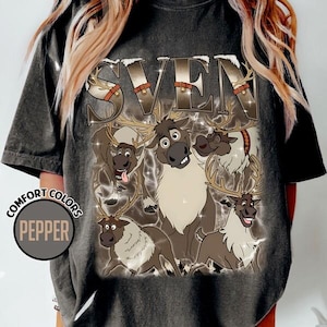 Bootleg Disneyland Sven Reindeer Shirt, Disneyland Frozen Elsa Sven Homage Tee, Disneyland Animal Kingdom Vintage Shirt, Retro 90s Tee Bild 1