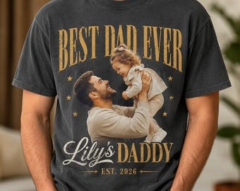 Custom Photo Best Dad Bootleg Rap Shirt, Personalized Dad Grandpa Face Collage Photo Tee, Best Dad Shirt, Vintage Father's Day T-Shirt