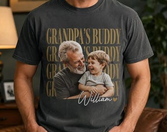 Custom Grandpa Shirt, Personalized Gift For Grandpa Grandfather, Fathers Day Gift, Dada Custom Photo Shirt, PAPA Sweatshirt, PAWPAW Shirt