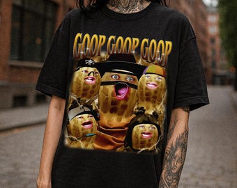 Funny The Burnt Peanut GOOP Bungulato Homage Shirt, Peanut GOOP Bungulato 90s Bootleg Shirt, Internet Viral Meme Trendy Shirt, Weird Humor