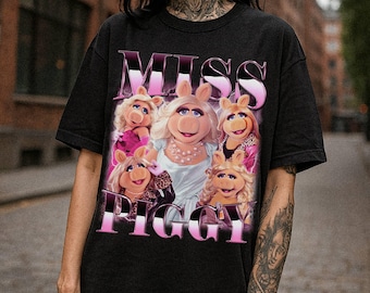 Muppets Miss Piggy Homage Shirt, Disneyland Miss Piggy Shirt, Vintage Miss Piggy 90s Bootleg Shirt, Mupets Fan Vintage Gift