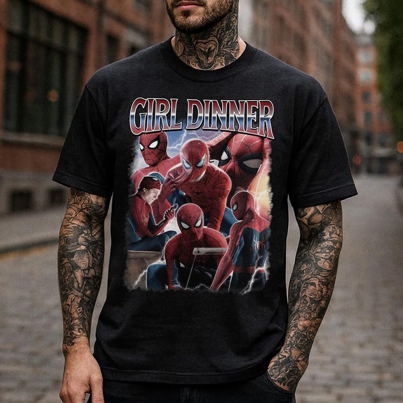Peter Parker Tom Holland Spider Hero Movie Vintage Bootleg 90s Shirt, A Brand New Day Tee, MCU Superhero Tee, Disneyworld Trip afbeelding 6