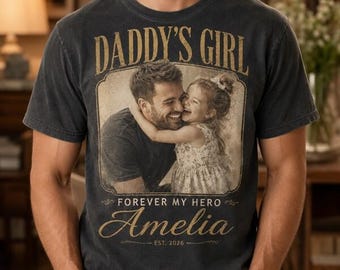 Custom Photo Dad Shirt Personalized Dad Picture Shirt, Fathers Day Gift For Dad, Best Dad Ever Photo Tee, Custom Fathers Shirt With Photo