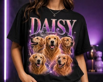 Custom Bootleg Tee Dog, Personalize Bootleg Tee, Custom Pet Shirt, Pet Bootleg Shirt, Custom 90S Bootleg Shirt, Custom Dog Dad Dog Mom Shirt