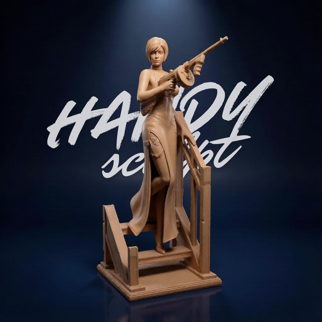 Ada Wong Resident Evil STL 3D Print Model Elegant Spy Girl Figure ...
