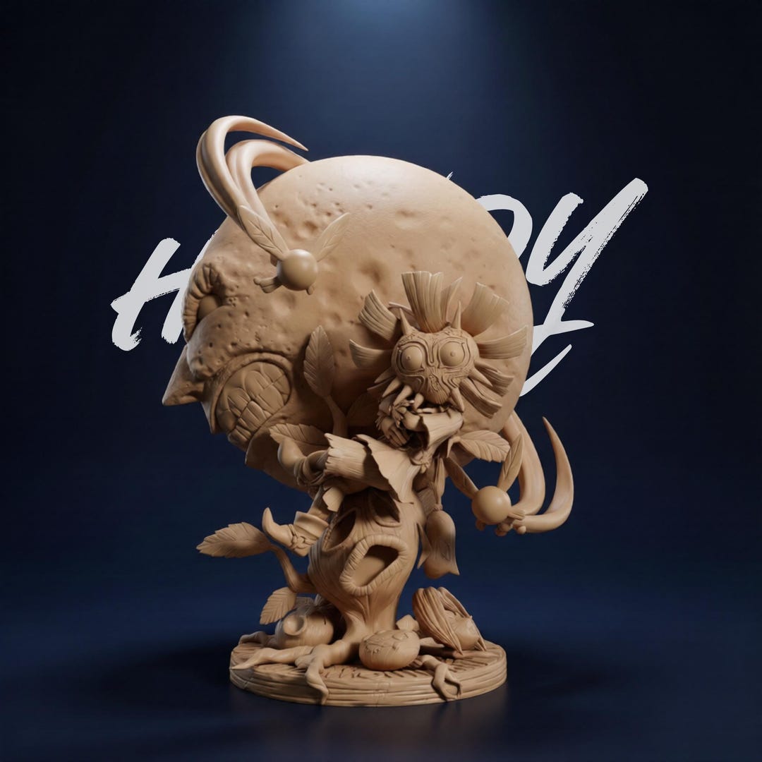 Skull Kid Majora’s Mask STL | Dark Fantasy Game Statue 3D Print Model ...