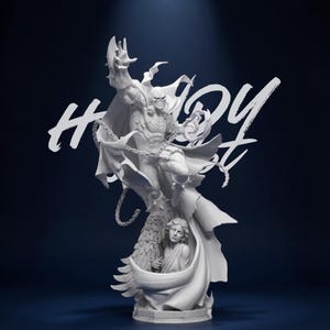 Modelo STL de Spawn para impresión 3D, estatua de antihéroe oscuro, personaje de cómic, con soportes preinstalados.