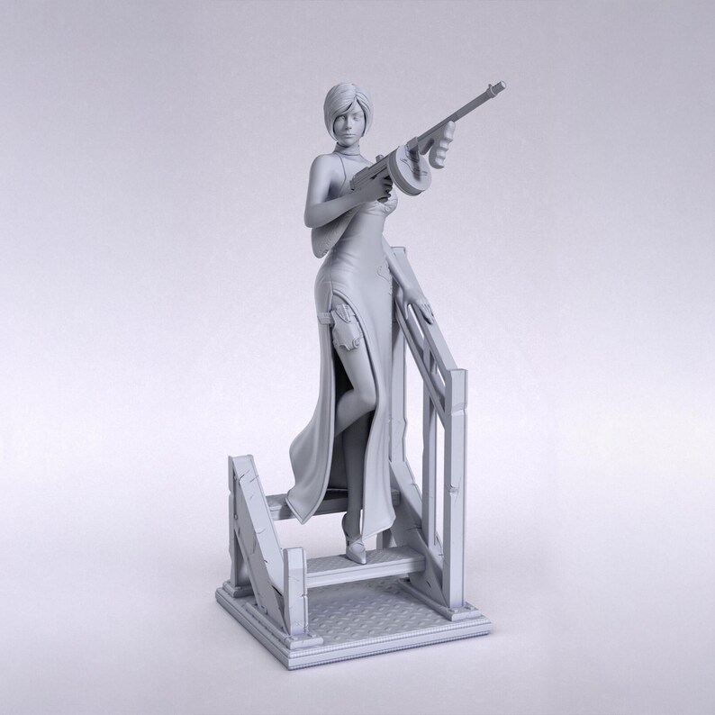Ada Wong Resident Evil STL 3D Print Model Elegant Spy Girl Figure ...