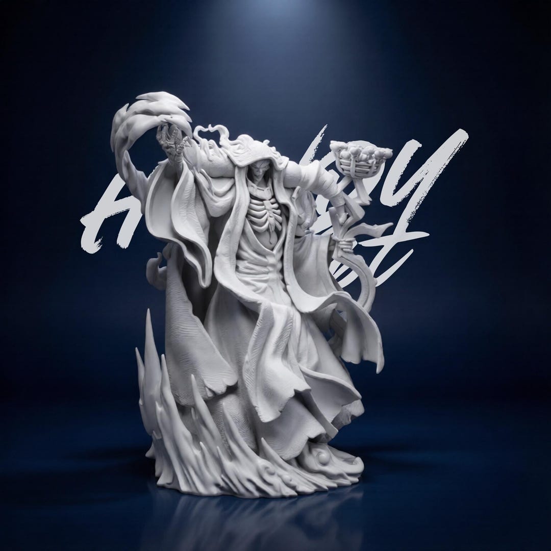 Abyssal Bone Archmage 221mm STL Statue – Eternal Lich Sovereign Edition ...