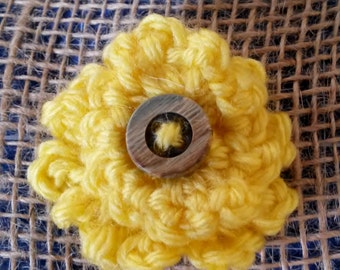 Crochet Ruffle Flower, embellishment PDF PATTERN