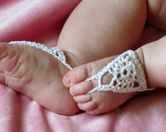 Baby Barefoot Sandals PATTERN - pattern to Crochet DIY