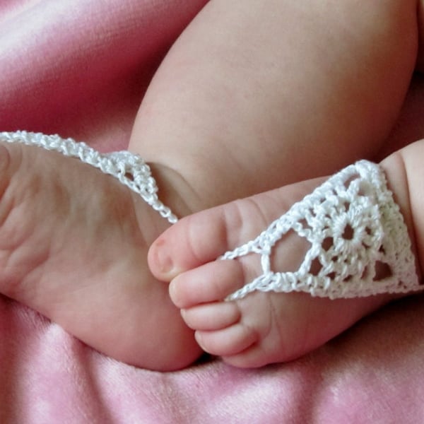 Baby Barefoot Sandals PATTERN - pattern to Crochet DIY