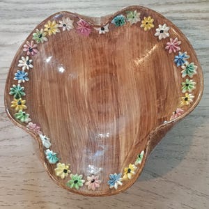 Vintage Elbee Made in Italy pottery bowl hand painted