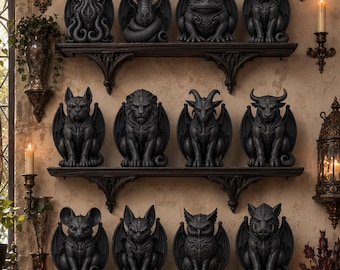 Mega Animal Gargoyle STL Bundle | 14 Dark Fantasy 3D Printable Shelf Decor