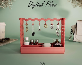 Sieradenstandaard: 3D-afdrukbare oorbelopberger (digitale STL-bestanden)