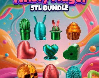 Twisty Fidget STL Bundle – 3D Printable Files | Flexi Toys, Stress Relief, 3MF STL Pack