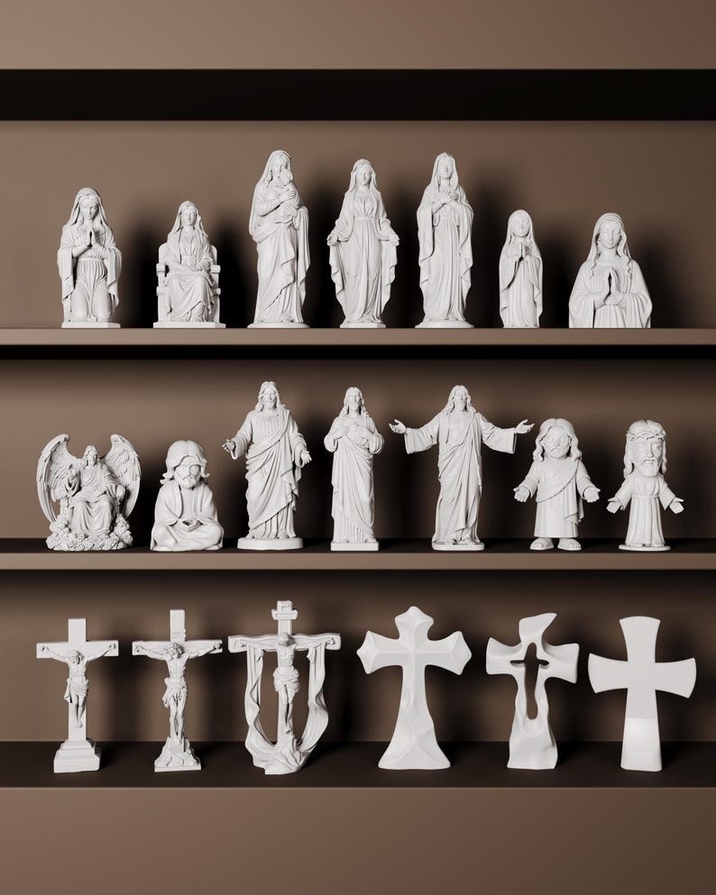 Mega Christian STL Bundle Set of 20 – Jesus Mary Cross 3D Print Files image 13