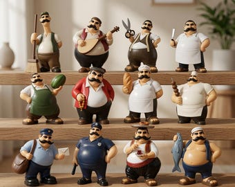 Funny Occupations STL Bundle | 3D Printable Characters | STL Digital Download